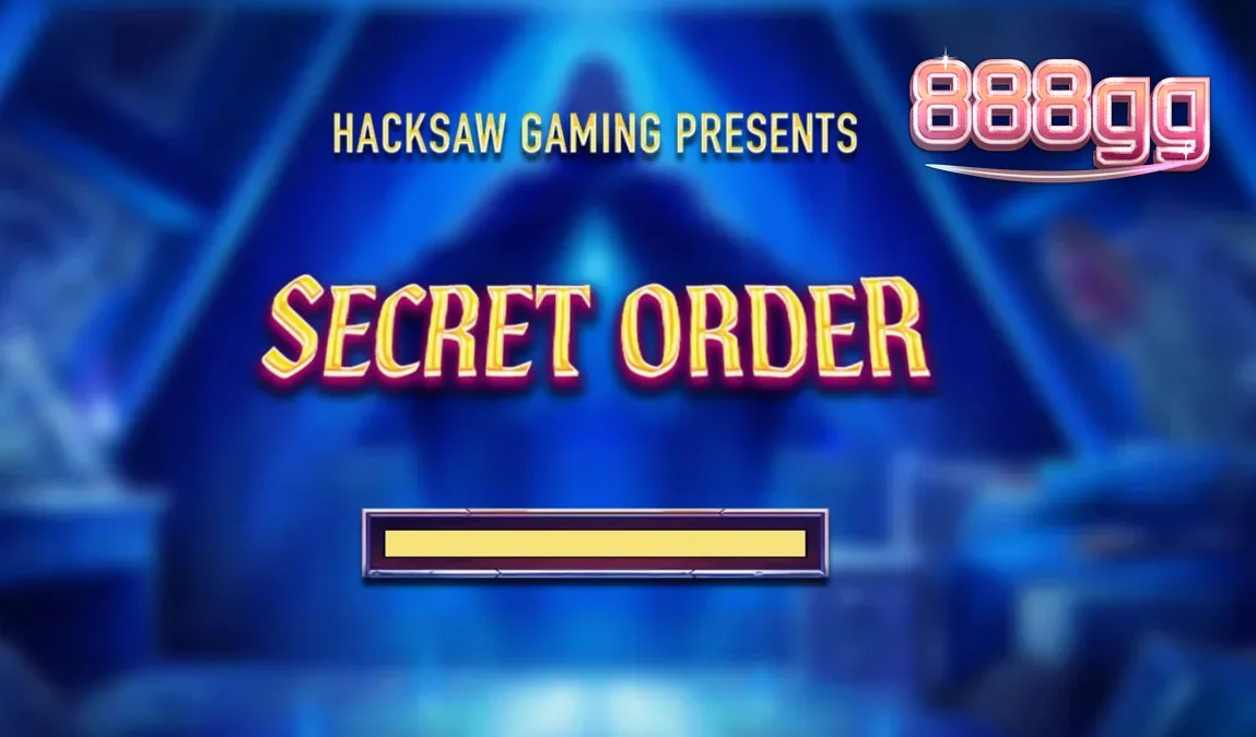 Interface do jogo de slot Secret Order com símbolos místicos e grade 5x4.